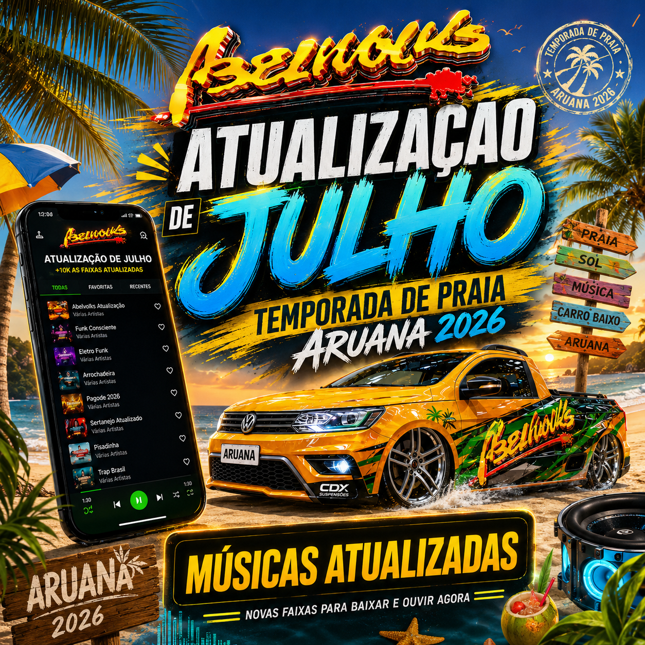 Abelvolks — Atualização de Julho, Temporada de Praia Aruanã 2026